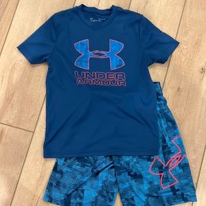 Matching Under Armour boys outfit